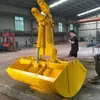 Escavadeira balde em forma de concha garra em forma de concha máquina balde de concha garra de concha rotativa hidráulica garra hidráulica de abertura dupla