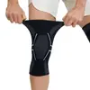Joelheiras Esportivas de Nylon Respiráveis de Alta Elasticidade Antiderrapantes Quentes Protetores de Joelho para Adultos Corrida Basquete Futebol Equipamento de Proteção Esportiva
