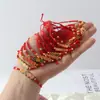 Pulsera tejida de hilo rojo para el año del zodiaco, deseándote prosperidad, paz, alegría y éxito en los exámenes, un recuerdo para estudiantes durante la temporada de graduación