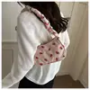 Linda Bolsa de Axila de Fresa para Mujer 2026 Nueva Casual Moderna Pequeña Cuadrada de Pana Personalizada para Viajero Bolso de Hombro