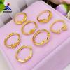 Anillo de amor mate chapado en oro de latón popular, joyería de oro de imitación galvanizado, venta directa de fábrica, una variedad de anillos para mujer