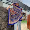 Chal de Estilo Étnico para Verano Mujer 2026 Nuevo Estilo Viaje a Yunnan Protección Solar Bufanda de Seda con Borlas Toalla de Playa