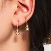 Xinyixinxin Design de Nicho Brincos de Gatinho com Diamante Aço Inoxidável Banhado a Ouro 18K Real Brincos Joias Transfronteiriças Atacado