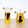 Aceitera de vidrio de borosilicato 2 en 1 para cocina, con doble boca sellada, para salsa y vinagre.