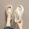 Pantuflas de Tacón Alto Qidashun con Sensación de Caminar sobre las Nubes para Mujer, Nuevo Modelo de Verano para Uso en Exteriores, Chanclas de Espuma con Suela Gruesa para Aumentar la Altura para la Playa