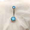 F136 Titanio Cúbico de Zirconia Cilíndrico Anillo para Ombligo Fabricante Transfronterizo Aleación de Titanio G23 Joyería para Perforación Corporal Uña para Ombligo