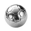 Piedras de hielo de acero inoxidable 304 con forma de balón de fútbol para enfriar whisky en verano, juego de cubitos de hielo metálicos de congelación rápida