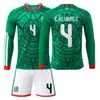 2026 México Local Otoño e Invierno Manga Larga Sin. 4 Jersey Alvarez No. Conjunto de Uniforme de Fútbol Lozerno 22