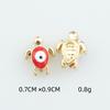 Accesorios para ojos de tortuga con aceite que gotea, joyería artesanal de aleación, colgante pequeño, pendientes, pulsera, venta al por mayor