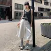 26 Calças Jeans Americanas de Cintura Alta Largas de Perna Larga Brancas Versáteis Casuais com Caimento Jeans Reto Sete Pontos Jeans Feminino Dropshipping