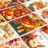 Amazon Transfronterizo 50 Piezas Decoración de Pared y Tarjetas Postales Temáticas de Acción de Gracias con Pavo, Calabaza, Estilo Pastoral