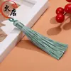 Borlas de nudo chino, borlas de seda, colgantes para bolsitas de té DIY, borlas cortas y gruesas, borlas anilladas puramente hechas a mano, venta al por mayor