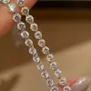 Pulsera Redonda de Circonita, Sencilla, Exquisita, Moderna, Diseño Versátil, Pulsera de Nicho, Lujo Ligero, Sensación de Alta Gama, Joyería al por Mayor