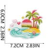 Parches bordados de vacaciones en la playa con motivos de cámara y autobús para planchar en chaquetas y mochilas, parches decorativos y etiquetas bordadas