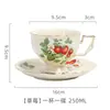 Conjunto Europeu Retro de Xícaras de Café Creme Xícara e Pires de Cerâmica Francesa Conjunto de Chá para Chá da Tarde Britânico Caneca Copo de Água