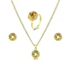 Comercio Exterior Transfronterizo Conjunto de Collar Pulsera Anillo Pendientes Copo de Nieve Accesorios de Joyería Sencillos Europeos y Americanos Conjunto de Varias Piezas Listo para la Venta