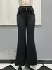 Pantalones de Campana de Color Sólido Ajustados Sexy Estilo Chica Caliente Verano Largos para Mujer