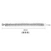 Pulsera de Acero de Titanio Hip Hop Ins de Moda de Enlace Desnudo Cadena Cubana de Personalidad Simple Joyería Elegante para Hombres y Mujeres Transfronteriza Europea y Americana
