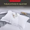 Fronha de peça única branca para quarto de hotel fronha de algodão roupa de cama de hotel fiapos travesseiro fabricantes de couro fornecem atacado