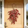 Adornos Navideños de Bayas Rojas Cubiertos de Nieve Artificial para Decorar Rincones Acogedores y Escenas del Árbol de Navidad