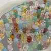 Vidro Imitação Gelatina com Furos Cor Mista Estéreo Estrelas Borradas Capa de Celular DIY Artesanal Colar Grampo de Cabelo Design de Roupas
