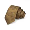 Gravata Masculina Transfronteiriça 7cm Cor Sólida Gravata Amarrada à Mão Gravata Jacquard de Poliéster Masculina Logotipo Gravata de Alta Qualidade para Homens