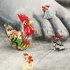 Estilo Japonés Creativo Pollo Gallo Cuentas de Vidrio Color Animal Adornos Sala de Estar Adornos Hogar Estilo Chino Adornos para el Hogar
