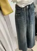 KEKEZOON Jeans Azules Lavados Desgastados Rasgados para Mujer Otoño Sueltos de Pierna Ancha Adelgazantes Pantalones Largos 9203