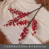 Decoración de Cubo de Celebración de Festival Eucalipto Dorado Hoja de Ginkgo Acebo Fruta Roja Rica Florero de Simulación Decoración de Arreglo Floral Flor Artificial