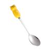 Juego de vajilla de acero inoxidable con mango de cerámica creativo, pequeño juego de regalo, vajilla portátil de gran valor con forma de animal, cuchara, tenedor y palillos.
