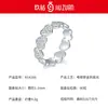 Anillos de Moda de Comercio Exterior de Nicho de Alta Gama con Temática de Amor para Mujer, Anillos de Plata S925 de Lujo Ligero con Moissanita, Procesamiento Personalizado