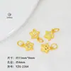 Accesorios Dorados de Alta Retención de Color Colgante de Mariposa Estrella Zircón Pez Koi Colgante Pequeño Cadena de Cola de Pulsera Accesorios de Cuentas