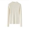 Suéter Básico de Otoño e Invierno de Alto Nivel Listo para Usar con Cuello Medio de Cachemira Pura para Mujer, Top Interior de Corte Ajustado, Color Pantone Personalizado