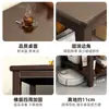 Mesa Lateral de Sofá de Madeira para Sala de Estar, Mesa de Centro Moderna Minimalista Feita Sob Medida com Armazenamento de Camada Dupla, Adequada para Apartamentos de Aluguel e Uso no Quarto