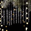 Suministros de Decoración Navideña Haobei Colgante de Hielo Acrílico Tiras de Hielo Artificiales Colgante de Goteo de Hielo Decoración de Ambiente Cono de Hielo