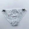 Comercio exterior transfronterizo Amazon tanga de seda helada sin costuras de cintura baja para mujer bragas con lazo cómodas transpirables de cintura baja