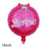 Globo de película de aluminio con forma de muñeca Barbie nueva, decoración para fiesta temática de cumpleaños de princesa Barbie, bola de aire flotante al por mayor