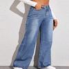 Europa e Estados Unidos comércio exterior fornecimento transfronteiriço bigode de gato cavalo jeans de perna larga mulheres