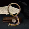 Pulsera Original Tejida a Mano con Nudo Vajra Thangka Ocho Deidades Guardianas Pulsera de Tara Verde Sala de Transmisión en Vivo