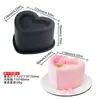 Forma de Mousse para Bolo Estilo Francês com Ranhuras, Redonda, Quadrada, em Formato de Coração, 4 polegadas, Formas de Silicone para Assar Sobremesas de Chocolate