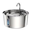 Dispensador de Agua para Mascotas de Acero Inoxidable Alimentador Inteligente de Agua Led para Gatos y Perros Purificación de Agua de Doble Capa Plato para Beber Tazón de Agua