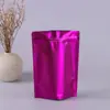 Bolsas de Empaque Coloridas con Recubrimiento de Aluminio, Bolsas de Pie de Papel de Aluminio para Alimentos, Bolsas Escarchadas Auto-Sellables, Bolsas Selladoras para Snacks y Frutos Secos, Venta al por Mayor Transfronteriza