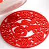 Alfombrilla creativa para tazas de fieltro hueco para el hogar, alfombrilla de fieltro aislante para tazas de té, fábrica de alfombrillas de fieltro, venta al por mayor directa