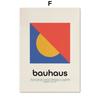 Pintura Bauhaus lienzo principal pintura marco interior madera maciza pintura nicho Rojo Amarillo Azul figura geométrica Pintura para colgar Arte pintura decorativa abstracta