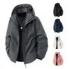 Cortavientos funcional tres en uno estilo montaña 0.05 kg para hombre y mujer, prenda exterior de moda a prueba de viento y cálida para otoño e invierno