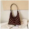 Shuai Mijia 2026 Bolso de Mano Nuevo Estilo Coreano de Lunares Gran Capacidad Retro Moda Elegante Casual para el Trabajo Bolso de Hombro Único
