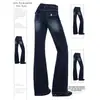 Jeans American Retro Azul Escuro Micro-Flare Feminino Outono 2026 Novo Design Cintura Alta Emagrecedor Versátil Calças Longas
