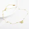 Nuevo Acero de Titanio Diseño de Nicho Transfronterizo No se Desvanece Lindo Colgante de Lazo Hueco Collar Cadena para Clavícula para Mujer Joyería