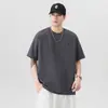 Camiseta Masculina de Seda de Gelo Simples de Secagem Rápida com Toque Fresco Manga Curta Verão 2026 Novo Estilo Solta Tamanho Grande Gola Redonda Manga Meia