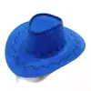 Chapéu de Cowboy Ocidental para Viagem ao Ar Livre Lazer Chapéu de Sol Masculino e Feminino Camurça Sintética Proteção Solar de Verão Chapéu de Cavaleiro Fresco
